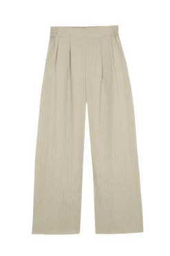 Francisca, cinnamon striped silk pants