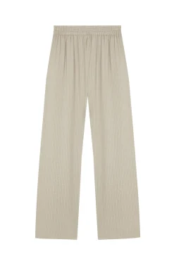 Francisca, cinnamon striped silk pants