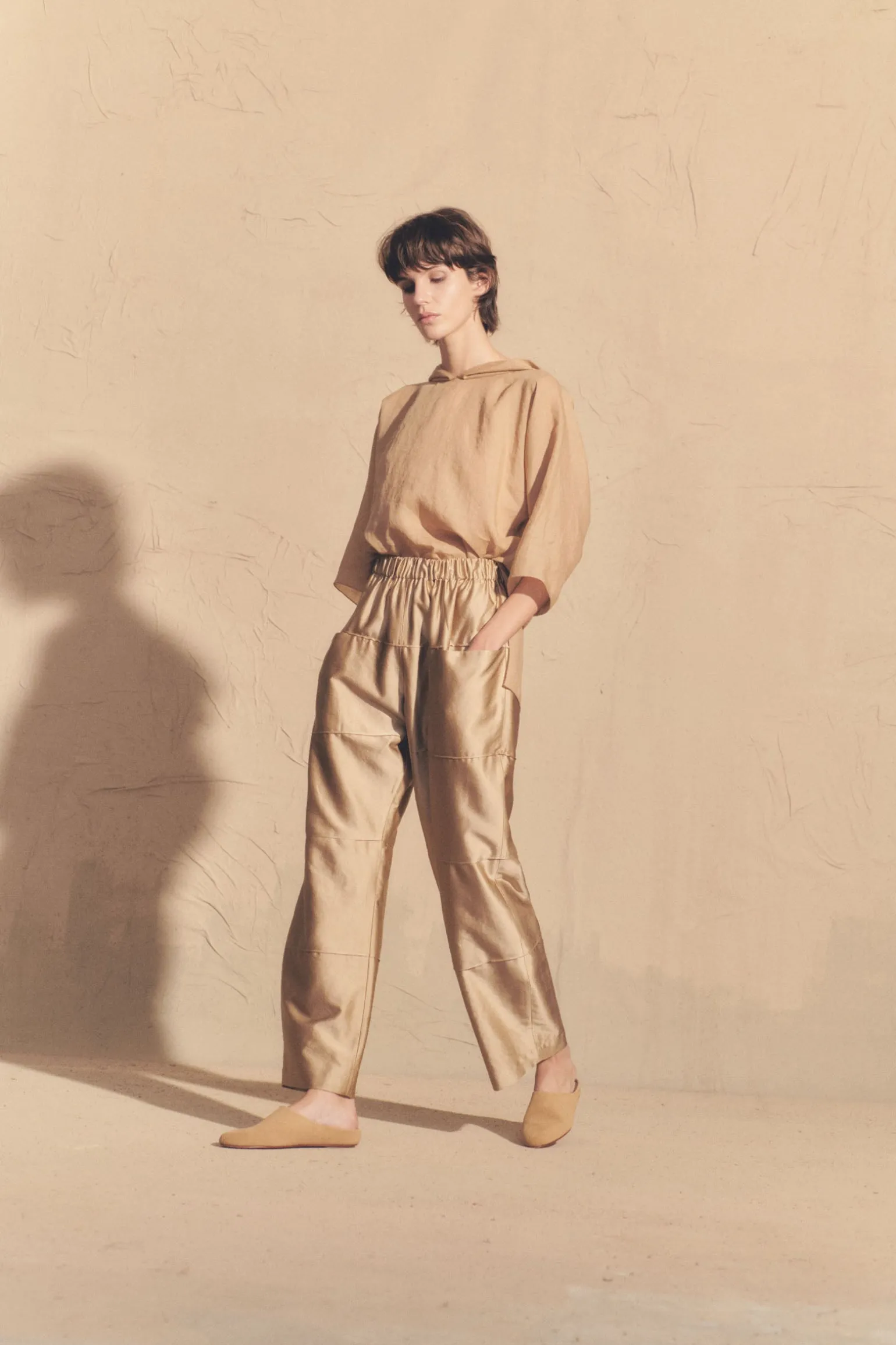Gaynor, pink sand pants