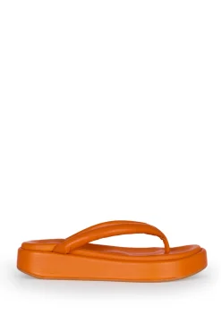 Geisha, orange flat sandal