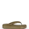 Geisha, pistachio flat sandal
