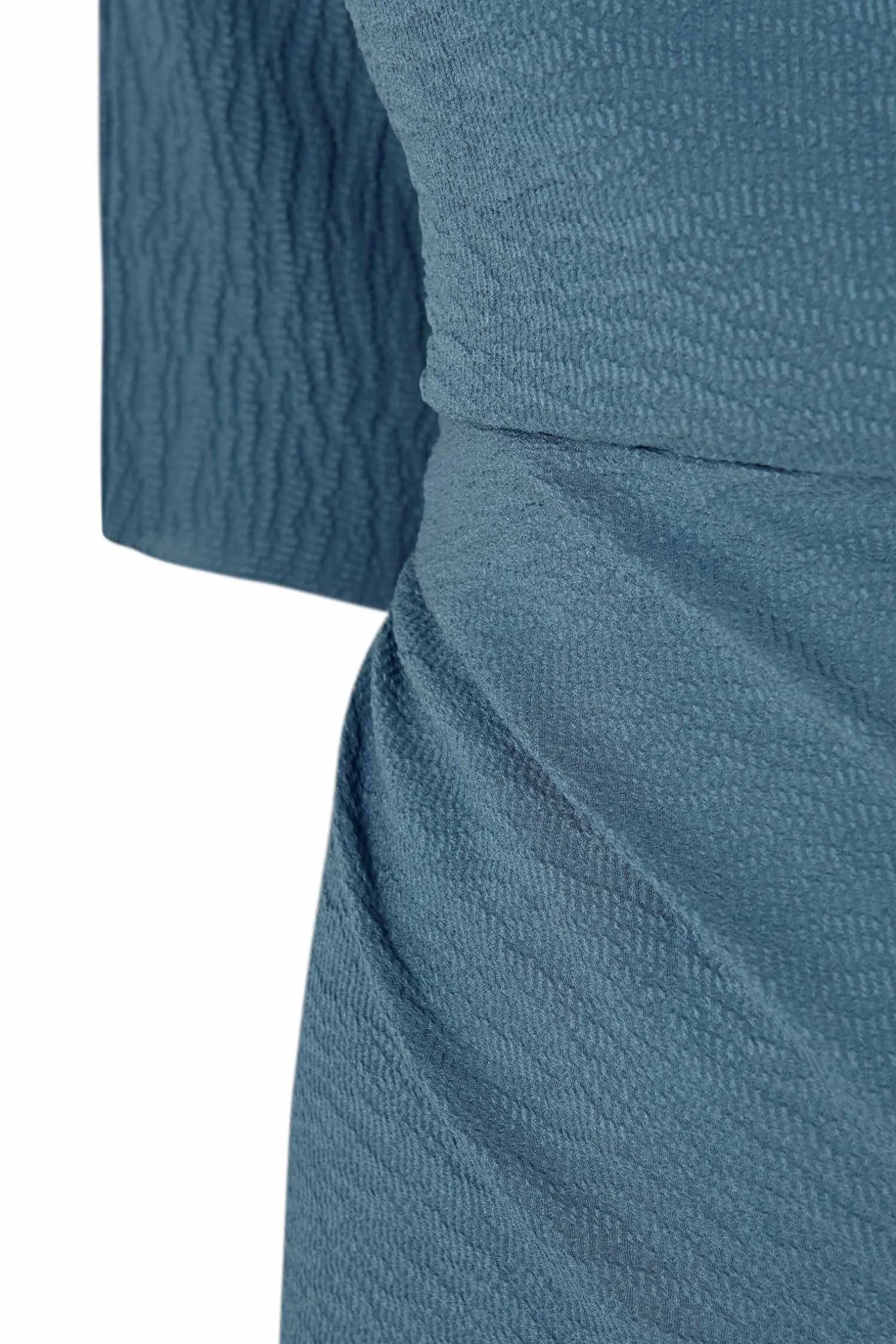 Genara, turquoise silk dress