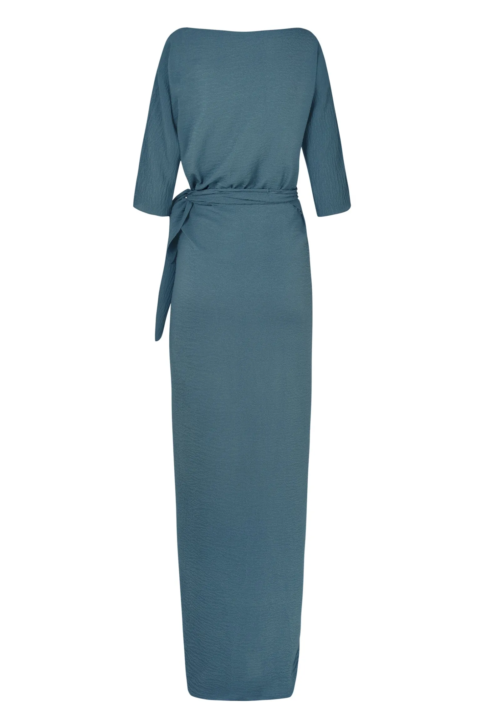 Genara, turquoise silk dress