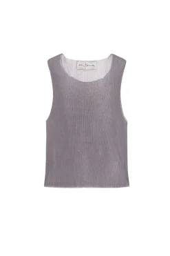Giulia, lavender silk knit top