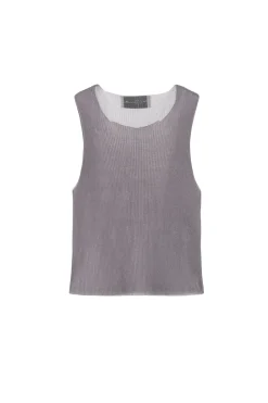 Giulia, lavender silk knit top