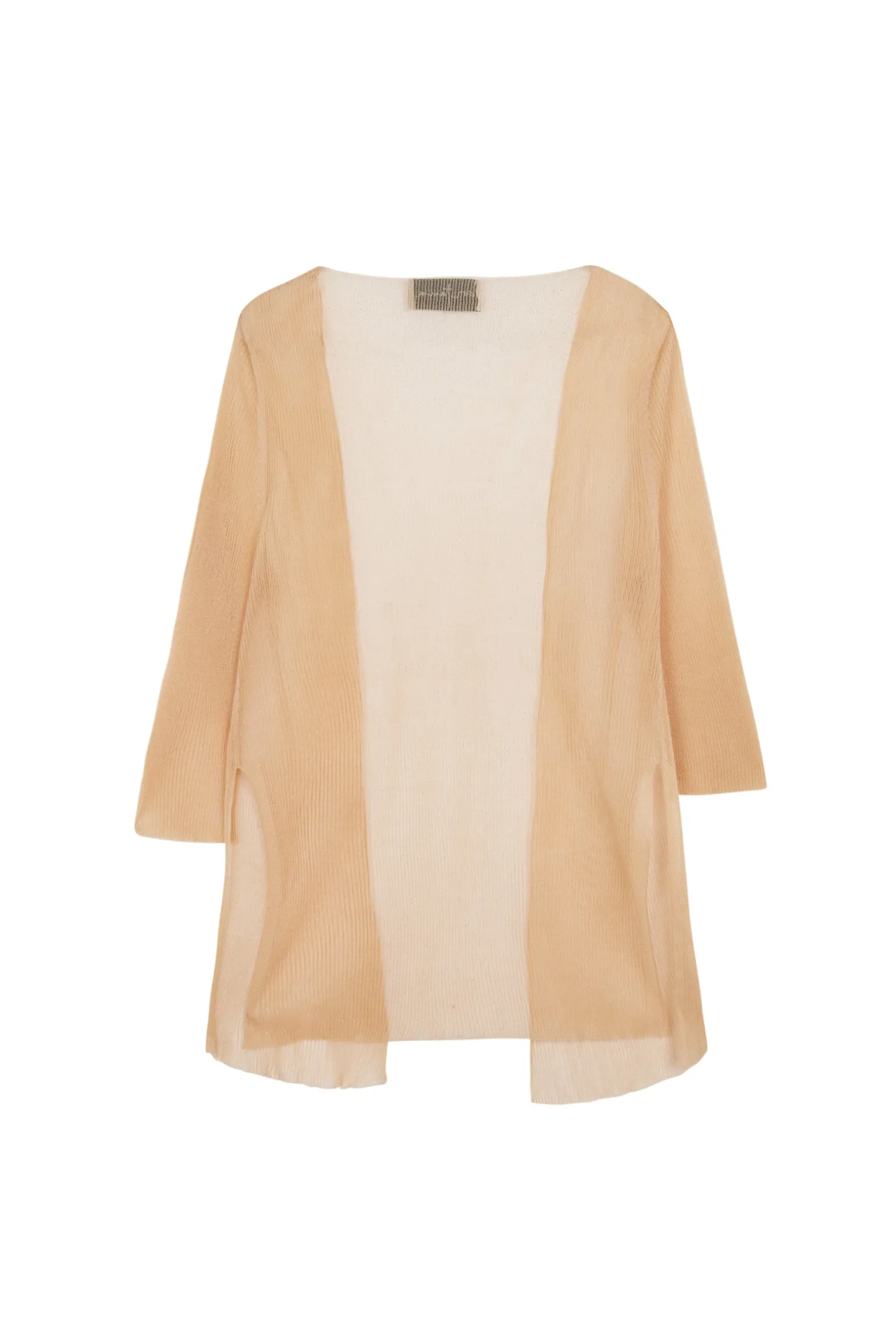 Giulia, peach silk knit jacket