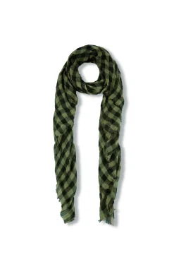 Giuseppe, green checked foulard