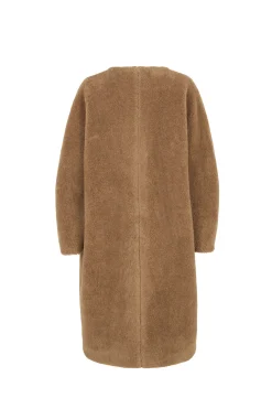 Hair, brown wool and silk coat