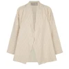 Ida, striped jacket in linen and silk