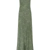 Irina, long printed silk dress