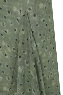 Irina, long printed silk dress