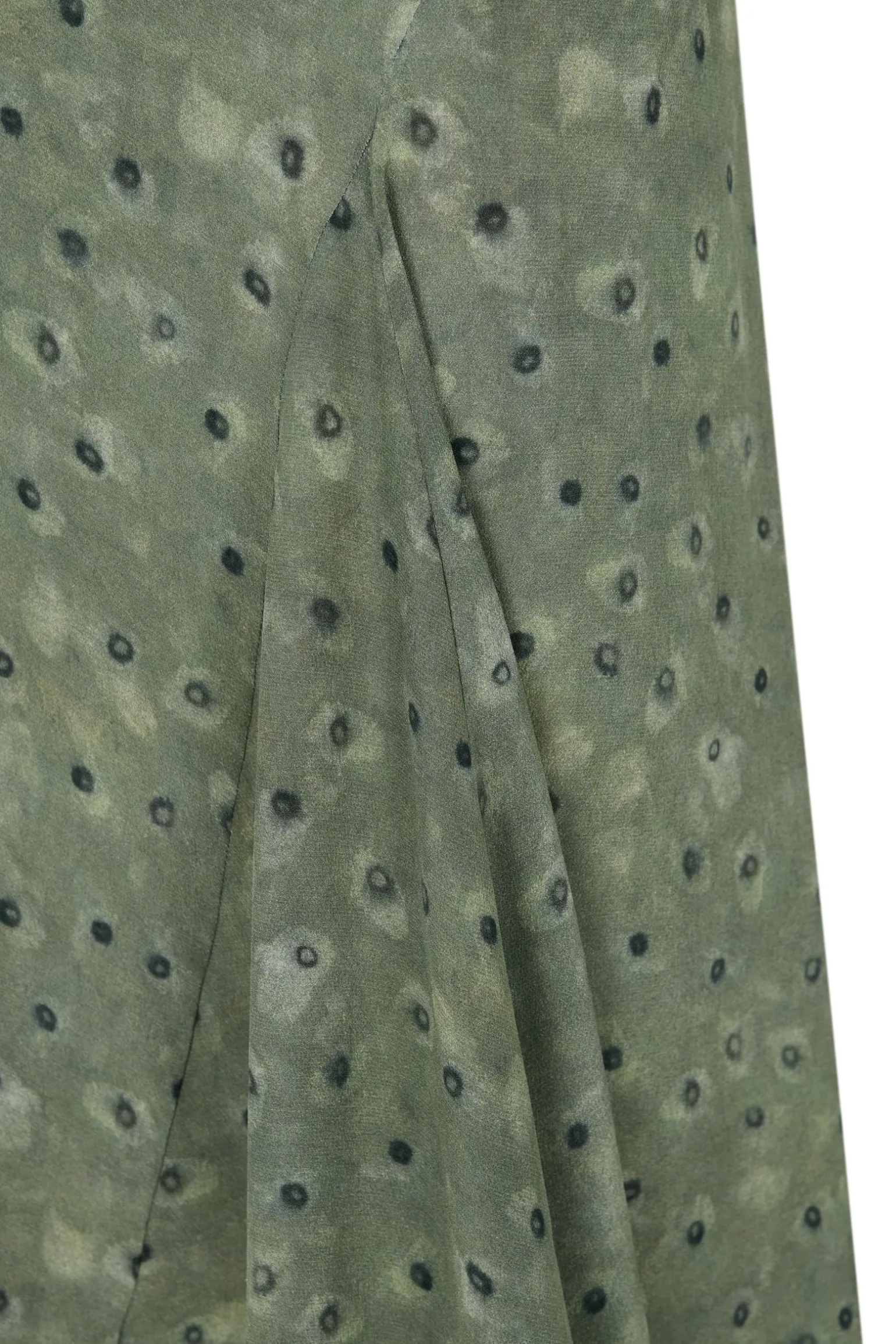 Irina, long printed silk dress