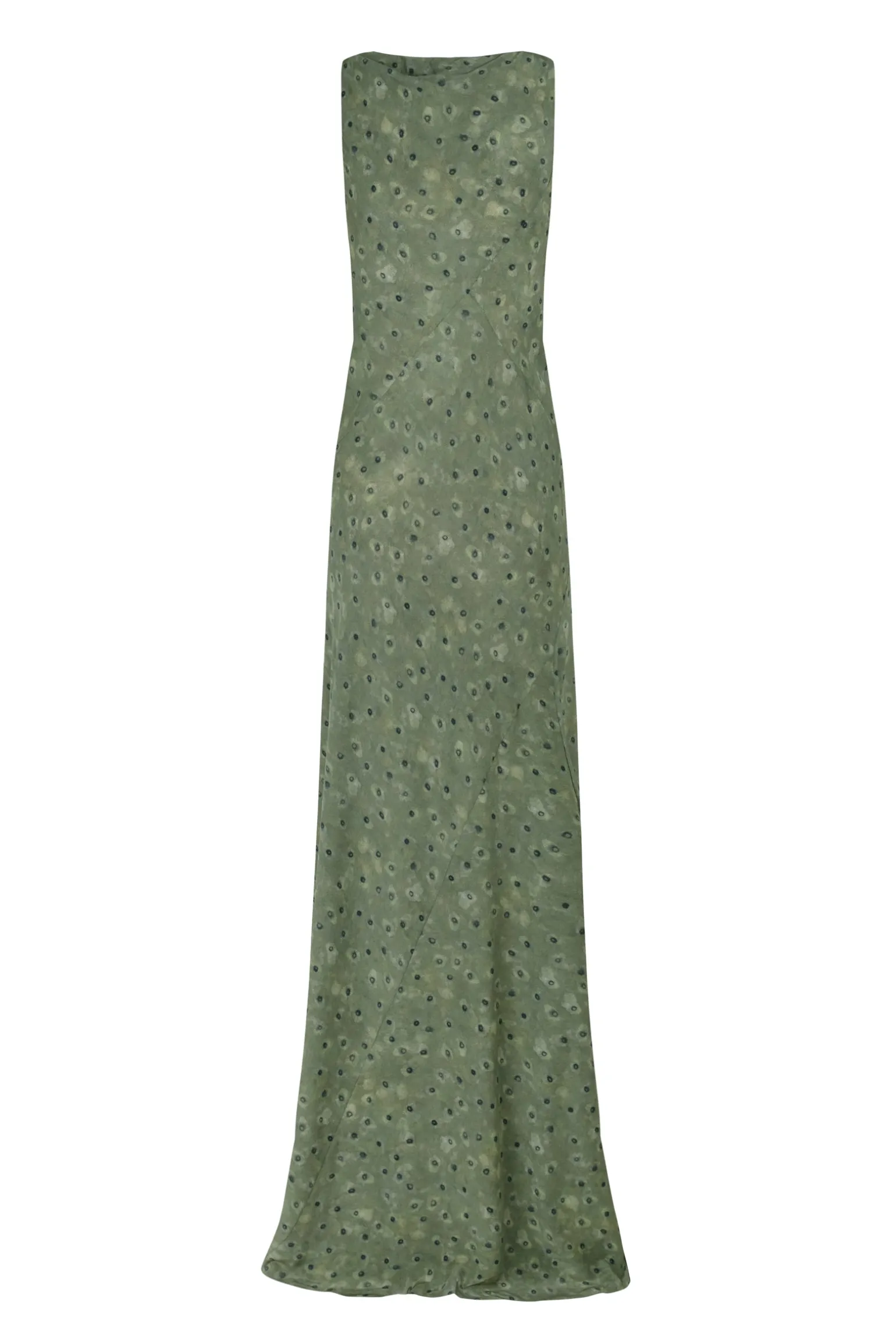 Irina, long printed silk dress