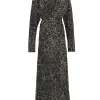 Irma, long yasu print silk dress