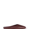 Jackie, burgundy leather mule
