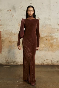 Jackie, burgundy leather mule