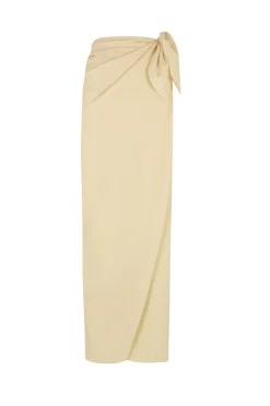 Jackie, ivory yak wool sarong skirt