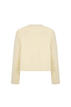 Jackie, ivory yak wool short jacket