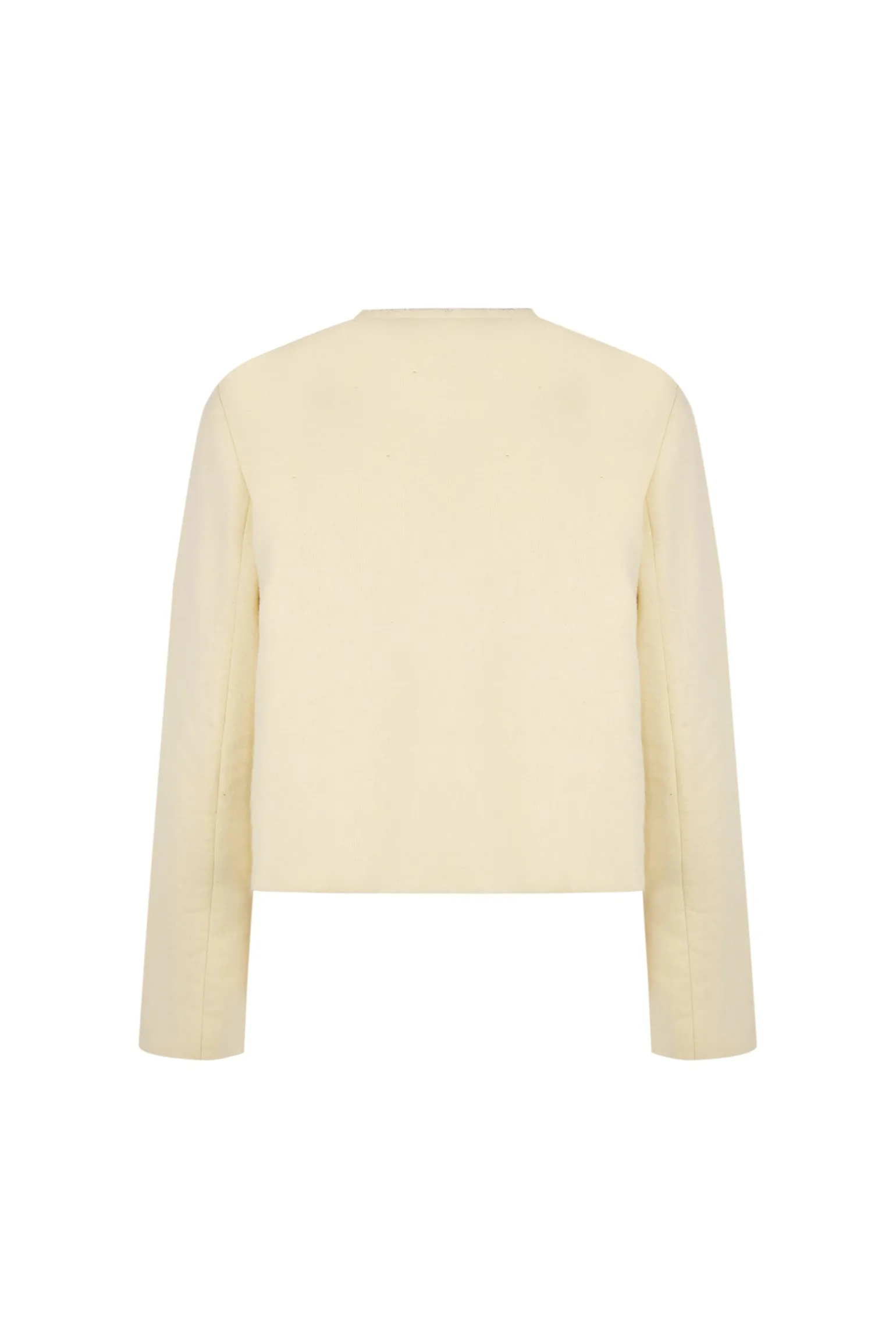 Jackie, ivory yak wool short jacket