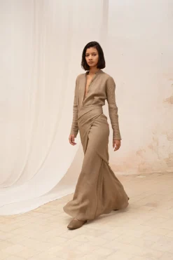 Jackie, mule in khaki green leather