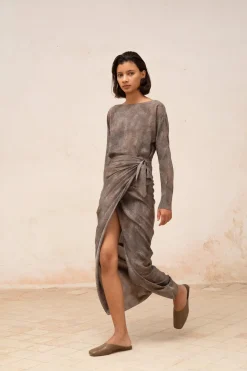 Jackie, mule in khaki green leather