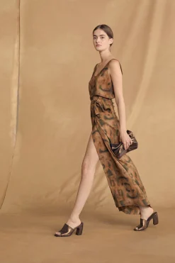 Janis, dark bronze leather mules