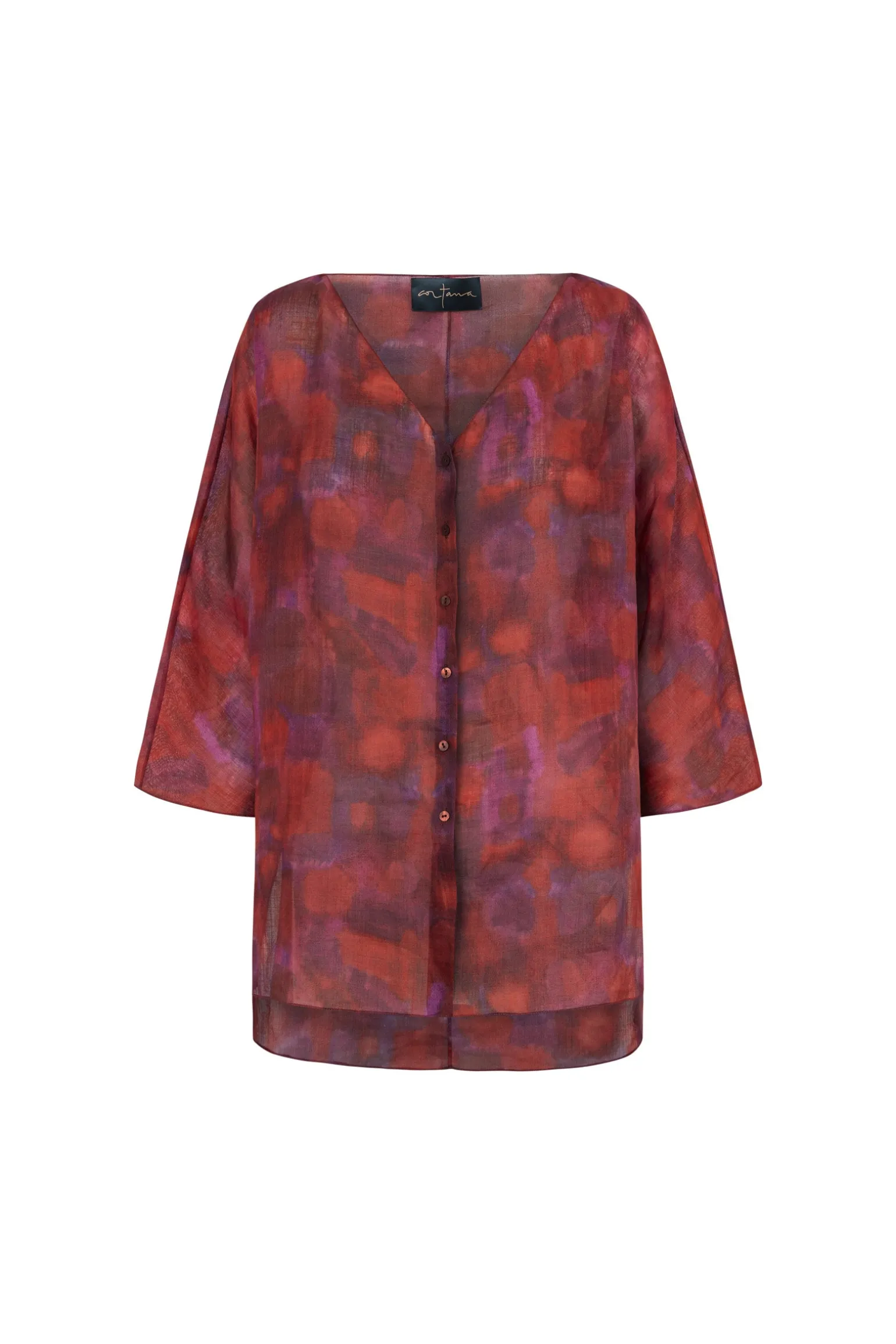 Janis, Indira print ramie top
