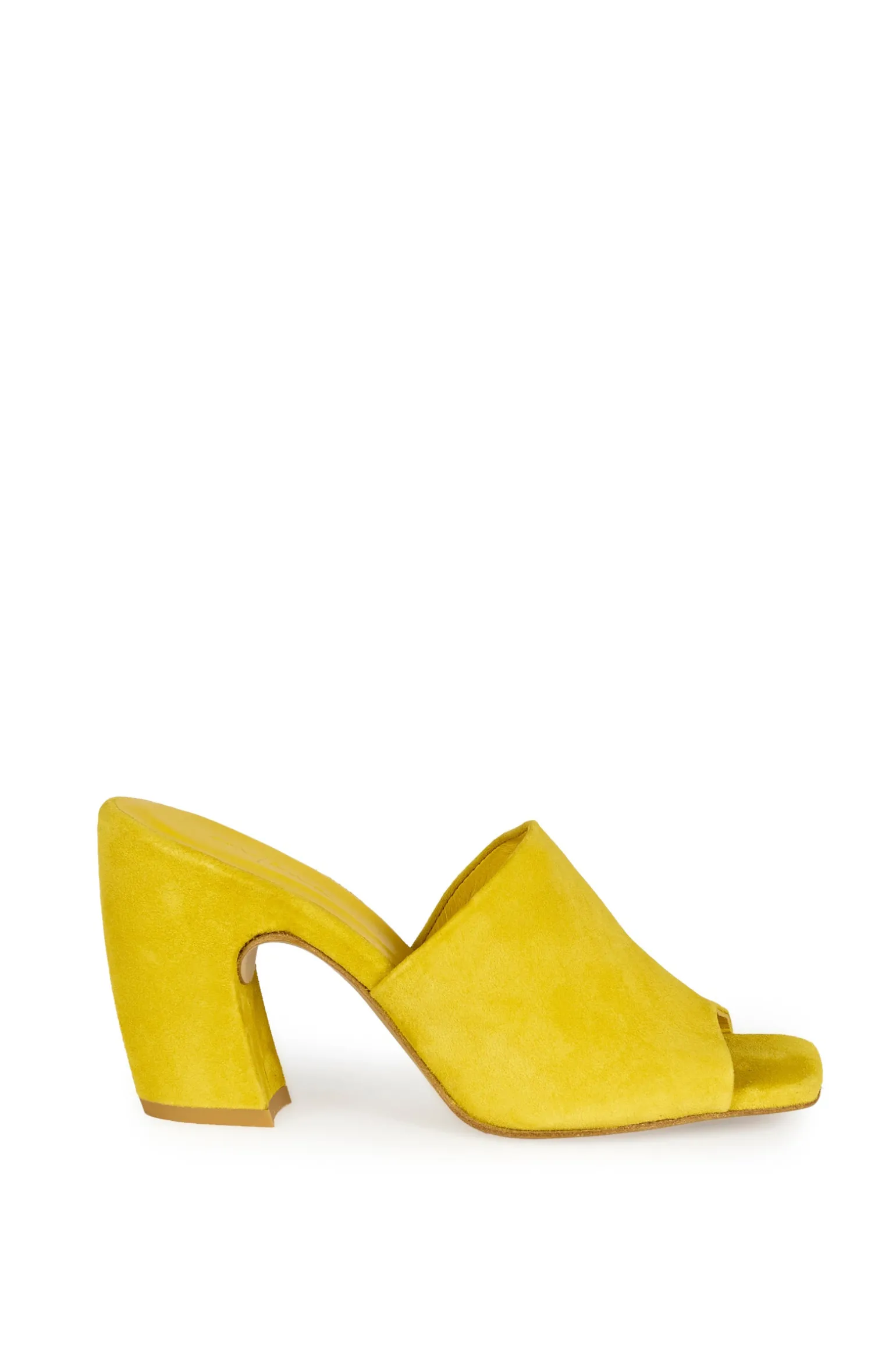 Janis, yellow suede mules
