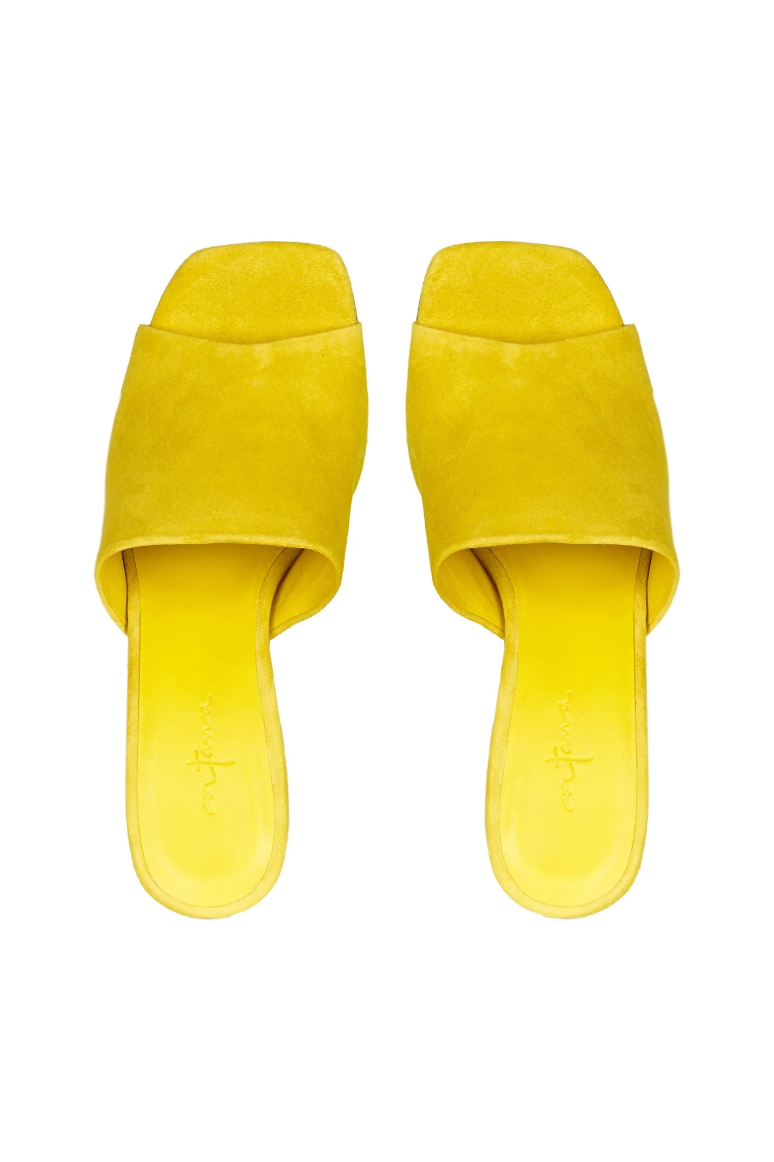 Janis, yellow suede mules