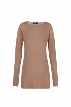 Jen, dune virgin wool top