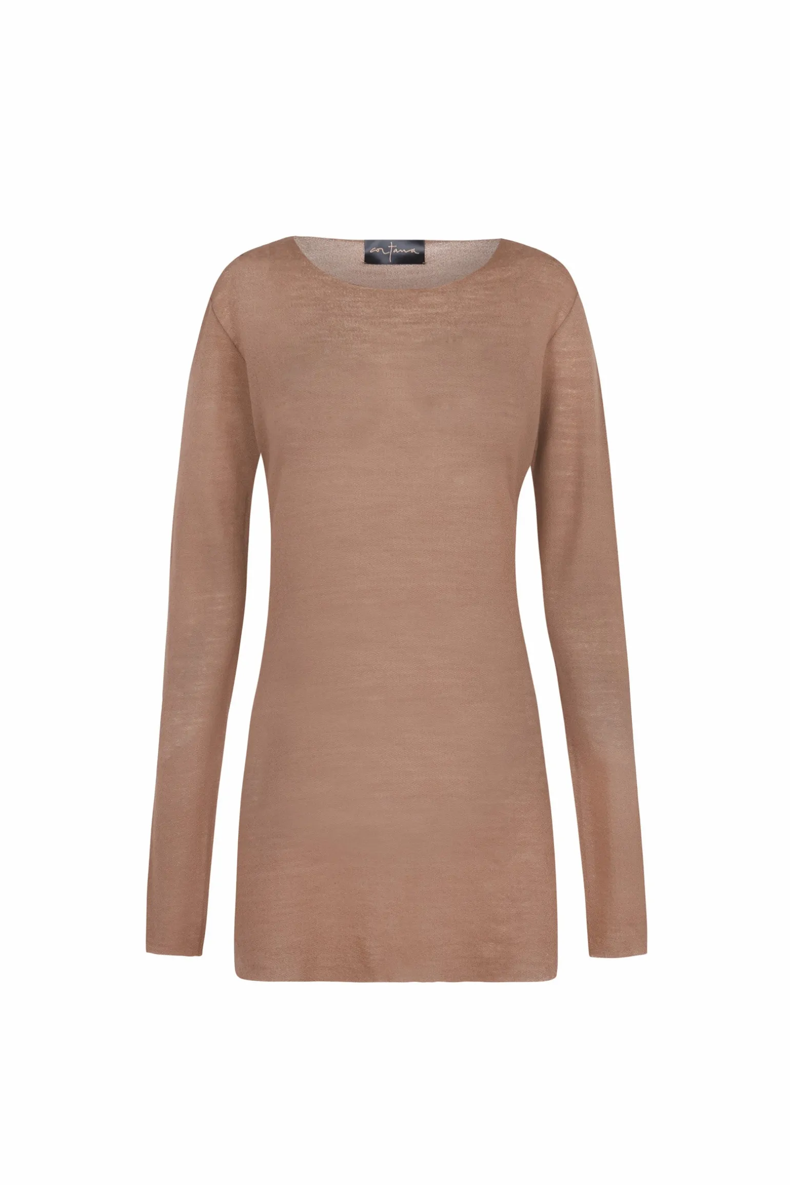 Jen, dune virgin wool top