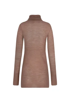 Jenna, dune virgin wool top