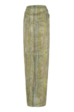 Jill, printed ramie sarong skirt