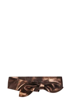 Jin 6, dark bronze leather knotted belt