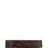 Jin 6, dark maroon leather knotted belt