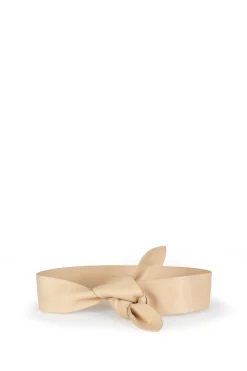 Jin 6, knotted belt in beige leather