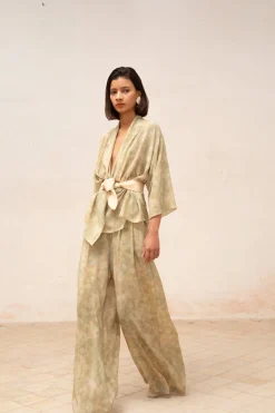 Jin 6, knotted belt in beige leather