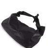 Jin L, black leather fanny pack