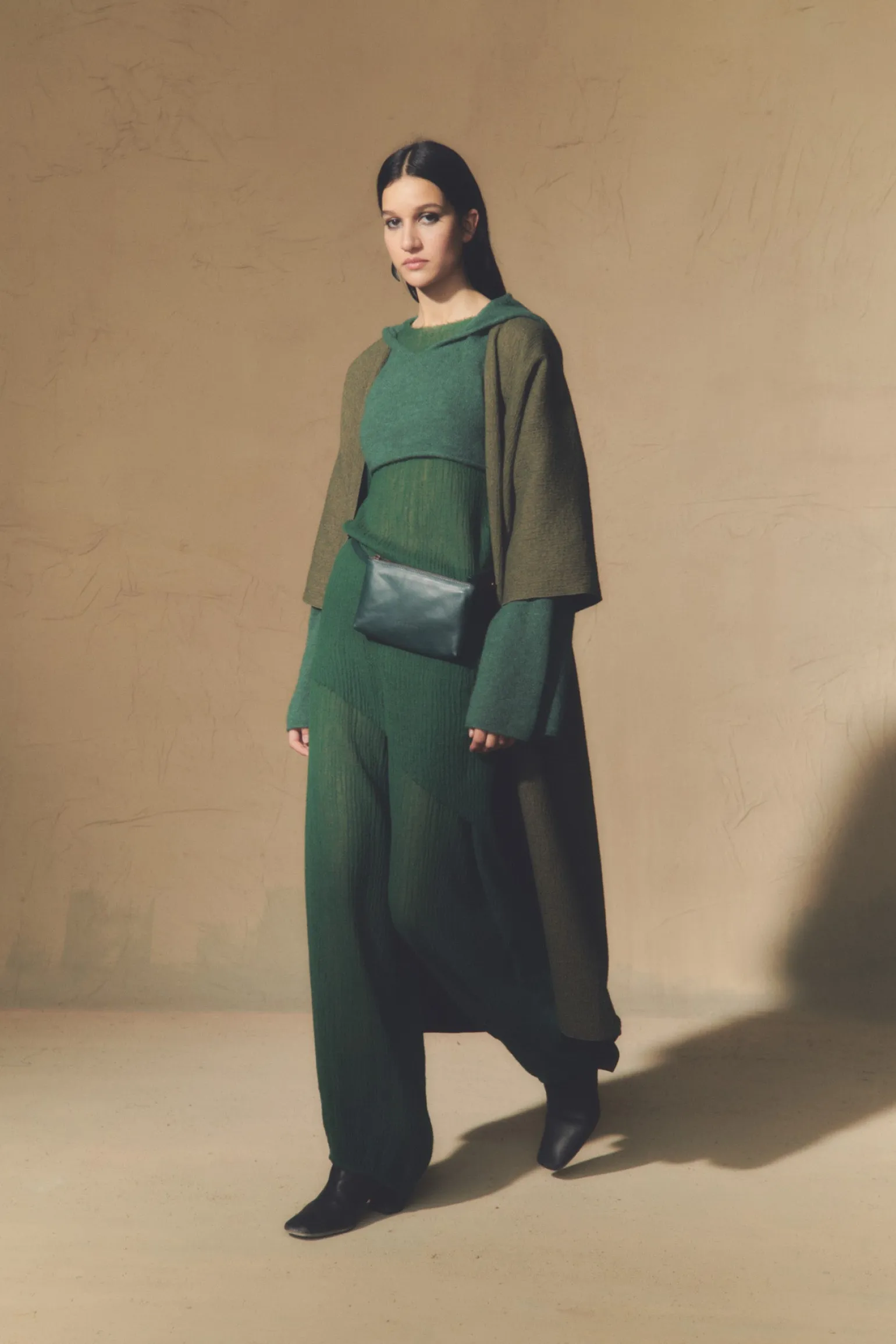 Jo, green double-sided coat