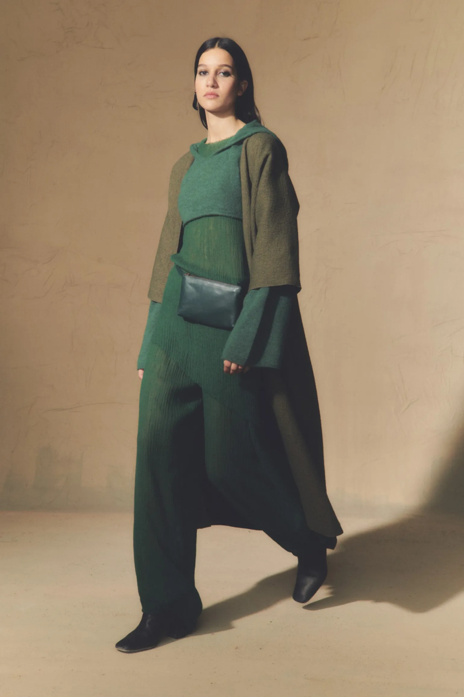 Jo, green double-sided coat