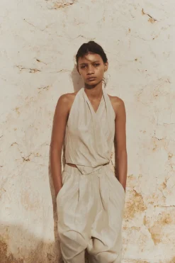Josephine, silver silk pants