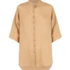 Jules, pink sand ramie shirt