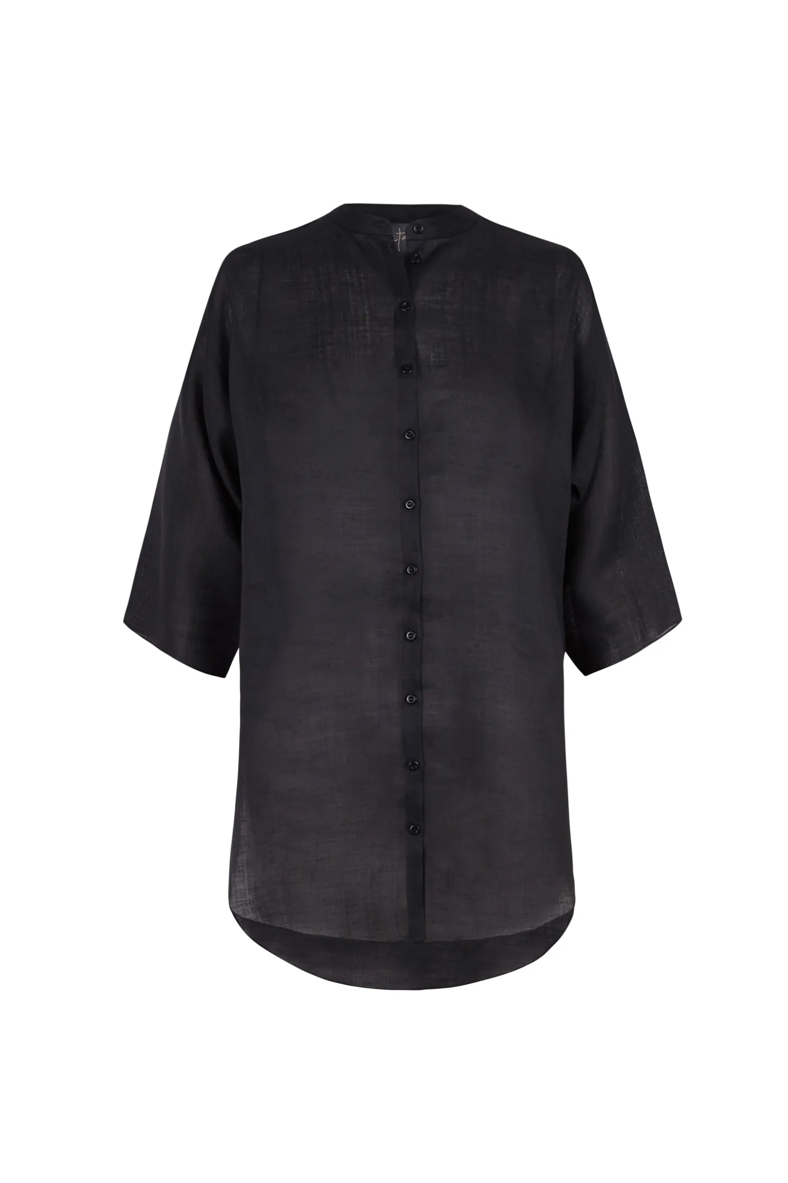 Jules, smoke gray ramie top