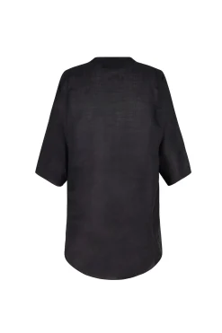 Jules, smoke gray ramie top