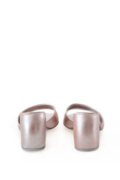 Juno, silver leather mules