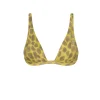 Khata, feline print bikini top in recycled polyamide