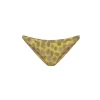 Khata, feline print low bikini brief in recycled polyamide