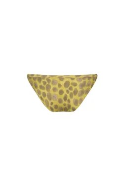 Khata, feline print low bikini brief in recycled polyamide