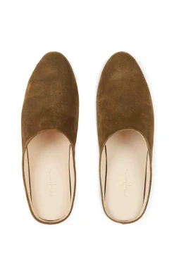 Kibal, brown suede mules
