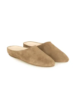Kibal, gold beige suede mules
